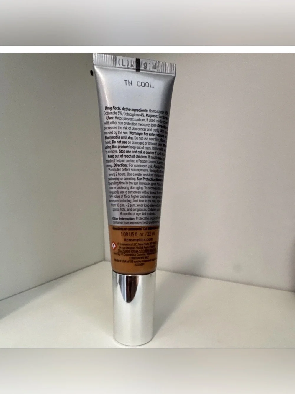 IT Cosmetics CC+ Color Correcting Full Coverage Cream — Tan- Cool.